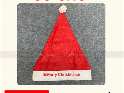 Nón Noel vải người lớn [Nhiều kiểu - ĐK 27cm] NON-X-03